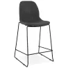 Bar stool barstool stackable design mid-height DOLY MINI fabric (dark gray) - image 37564