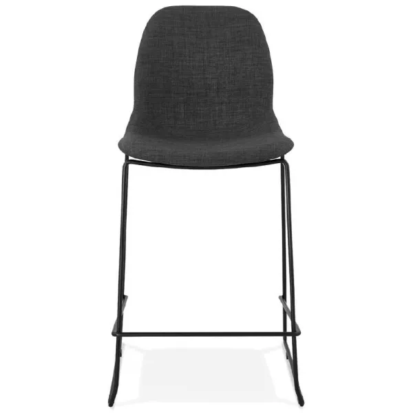 Bar stool barstool stackable design mid-height DOLY MINI fabric (dark gray) - image 37565