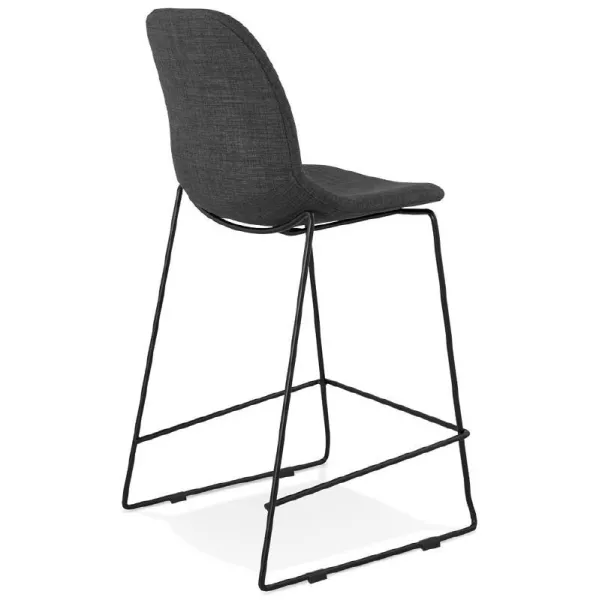 Bar stool barstool stackable design mid-height DOLY MINI fabric (dark gray) - image 37567