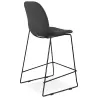 Bar stool barstool stackable design mid-height DOLY MINI fabric (dark gray) - image 37567