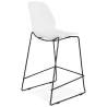 Bar Chair bar stool industrial stackable mid-height JULIETTE MINI (white) - image 37608