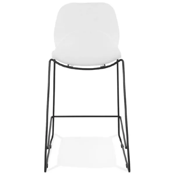 Bar Chair bar stool industrial stackable mid-height JULIETTE MINI (white) - image 37609