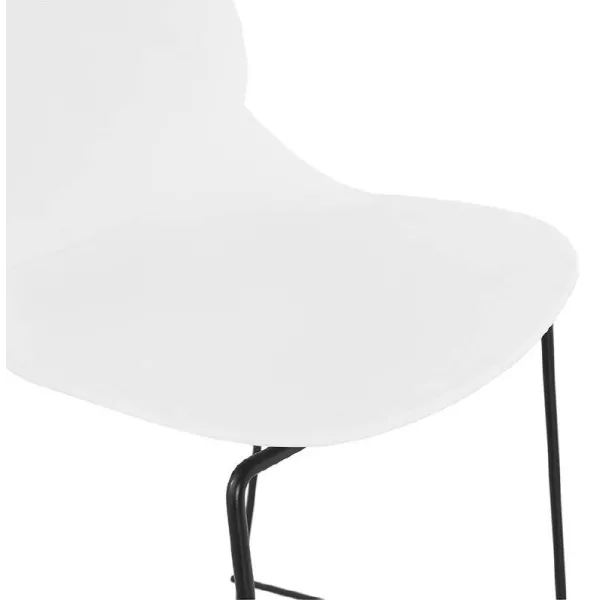 Bar Chair bar stool industrial stackable mid-height JULIETTE MINI (white) - image 37610