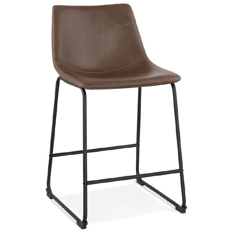 Tabouret de bar chaise de bar mi-hauteur vintage JOE MINI (marron) - image 37642