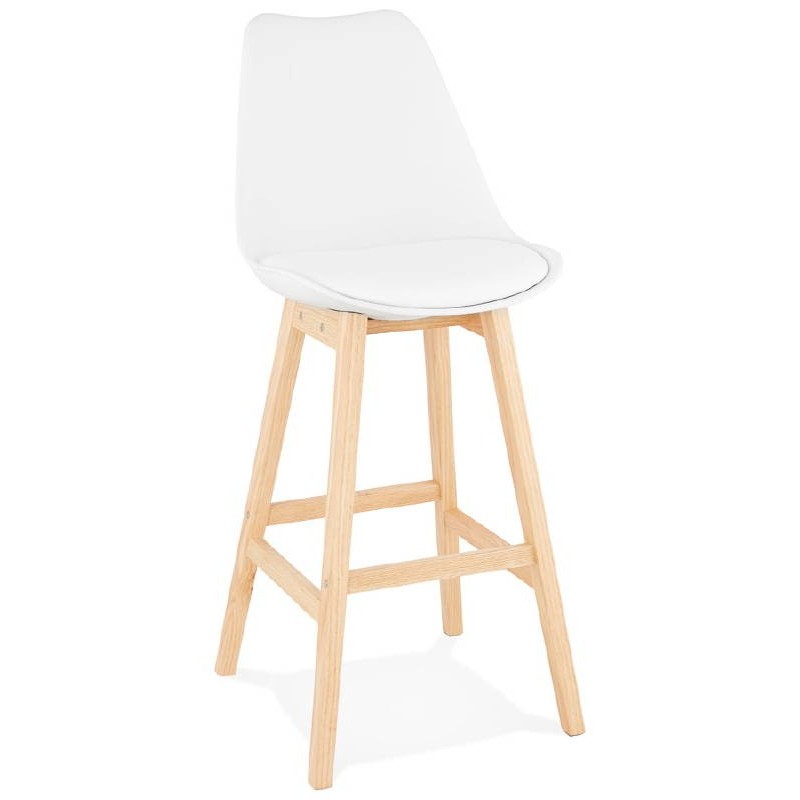 Design scandinavo Sgabello bar DYLAN Chair (bianco) - image 37679