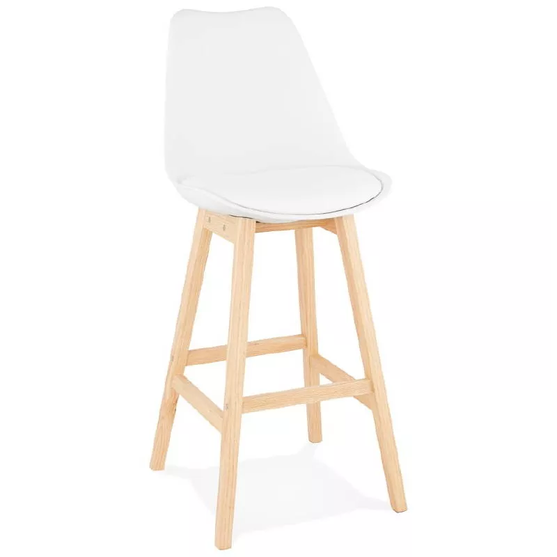 Scandinavian design bar DYLAN Chair bar stool (white) - image 37679