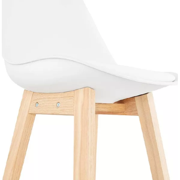 Scandinavian design bar DYLAN Chair bar stool (white) - image 37686