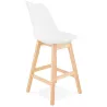 Bar bar Scandinavian design mid-height DYLAN MINI (white) chair stool - image 37750