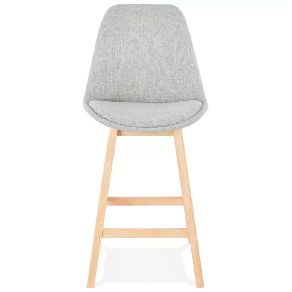 Bar stool barstool Scandinavian design mid-height ILDA MINI fabric (light gray) to associate with Weather Resistant Garden Stool