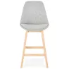 Bar stool barstool Scandinavian design mid-height ILDA MINI fabric (light gray) to associate with Weather Resistant Garden Stool