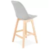 Bar stool barstool Scandinavian design mid-height ILDA MINI fabric (light gray) to associate with Stools With Armrests For More 