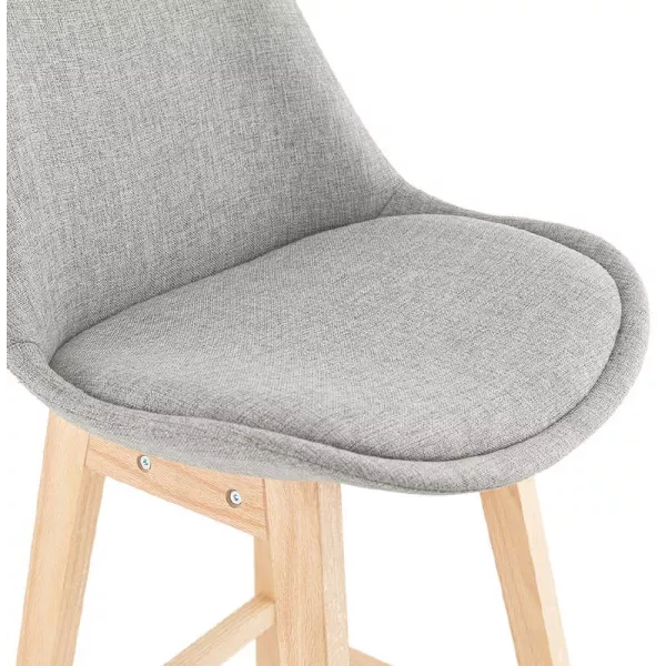 Bar stool barstool Scandinavian design mid-height ILDA MINI fabric (light gray) to associate with Modern Stools For An Elegant I