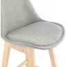 Bar stool barstool Scandinavian design mid-height ILDA MINI fabric (light gray) to associate with Modern Stools For An Elegant I