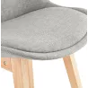 Bar stool barstool Scandinavian design mid-height ILDA MINI fabric (light gray) to associate with Contemporary Leather Stools