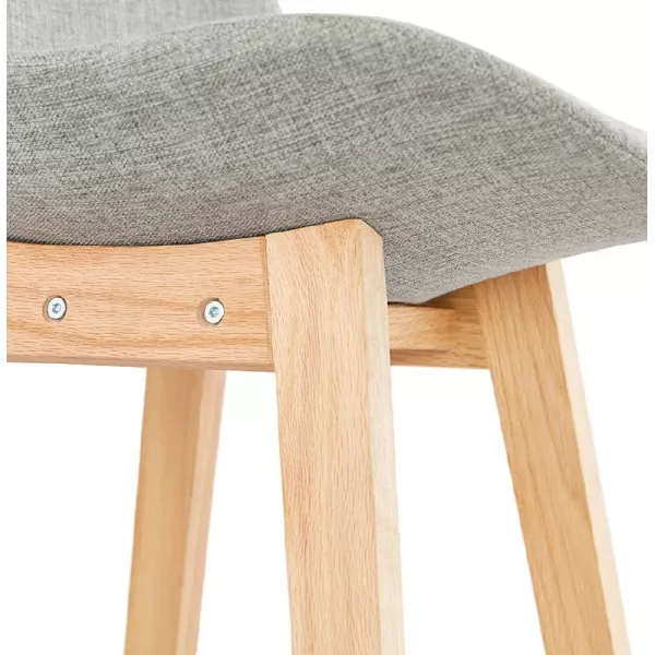 Bar stool barstool Scandinavian design mid-height ILDA MINI fabric (light gray) to associate with Stools With Armrests For More 