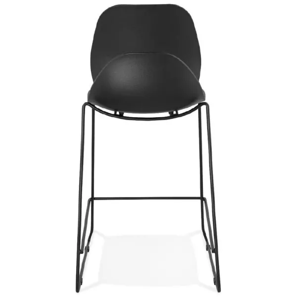 Bar Chair bar stool industrial stackable mid-height JULIETTE MINI (black) - image 37829