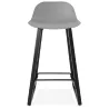 Tabouret de bar chaise de bar mi-hauteur design OBELINE MINI (gris clair) - image 37854