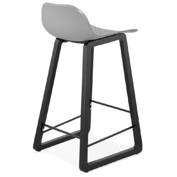 Tabouret de bar chaise de bar mi-hauteur design OBELINE MINI (gris clair) - image 37856