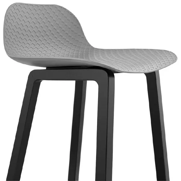 Tabouret de bar chaise de bar mi-hauteur design OBELINE MINI (gris clair) - image 37858