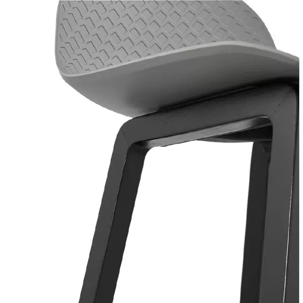 Tabouret de bar chaise de bar mi-hauteur design OBELINE MINI (gris clair) - image 37859