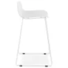 Tabouret de bar chaise de bar mi-hauteur design ULYSSE MINI pieds métal blanc (blanc) - image 37866