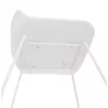 Tabouret de bar chaise de bar mi-hauteur design ULYSSE MINI pieds métal blanc (blanc) - image 37873