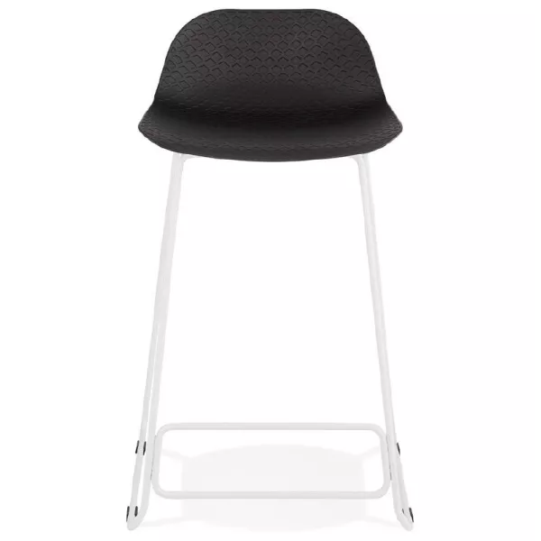 Bar stool barstool design mid-height Ulysses MINI feet (black) white metal - image 37878