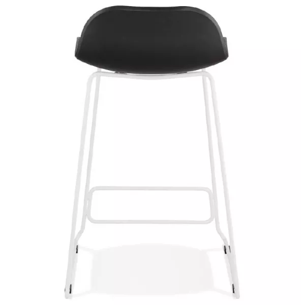 Bar stool barstool design mid-height Ulysses MINI feet (black) white metal - image 37881