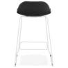 Bar stool barstool design mid-height Ulysses MINI feet (black) white metal - image 37881