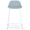 Bar stool barstool design mid-height Ulysses MINI feet (blue) white metal - image 37903