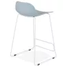 Bar stool barstool design mid-height Ulysses MINI feet (blue) white metal - image 37905