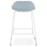 Bar stool barstool design mid-height Ulysses MINI feet (blue) white metal - image 37906