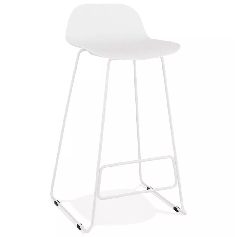 Bar bar design Ulysses (white) white metal legs chair stool - image 37928