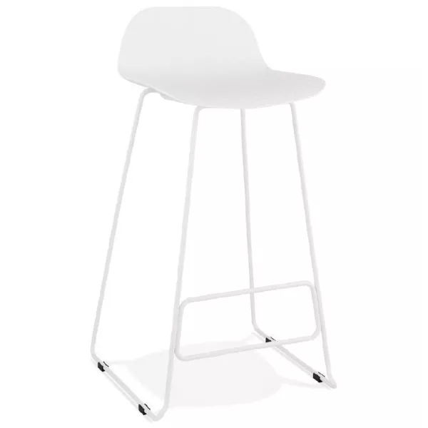 Bar bar design Ulysses (white) white metal legs chair stool - image 37928