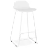 Bar bar design Ulysses (white) white metal legs chair stool - image 37928