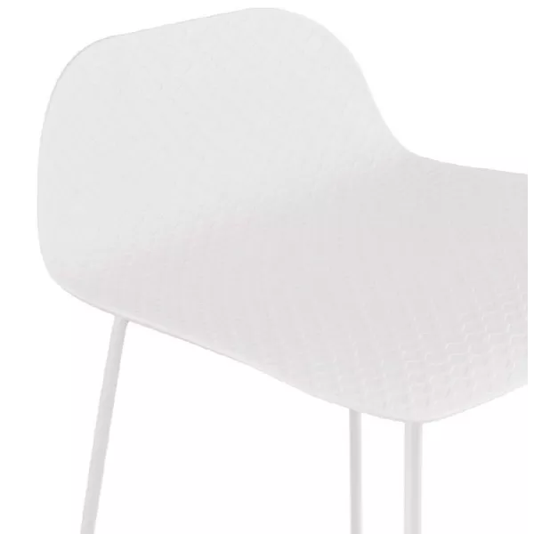 Bar bar design Ulysses (white) white metal legs chair stool - image 37933