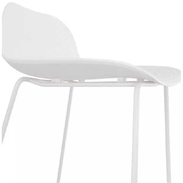 Bar bar design Ulysses (white) white metal legs chair stool - image 37935