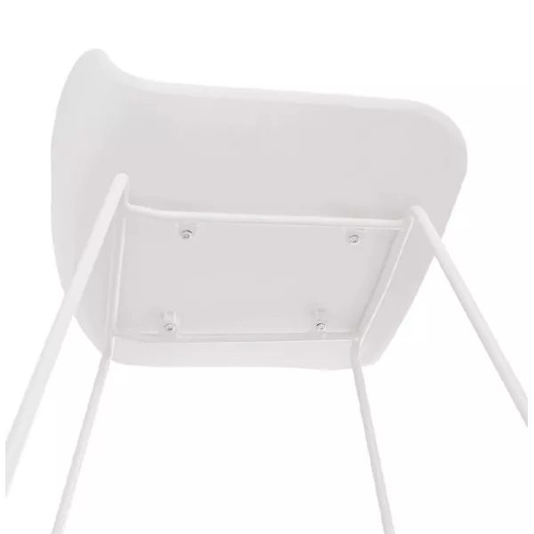 Bar bar design Ulysses (white) white metal legs chair stool - image 37937