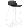 Tabouret de bar chaise de bar design ULYSSE pieds métal blanc (noir) - image 37942