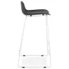 Tabouret de bar chaise de bar design ULYSSE pieds métal blanc (noir) - image 37944