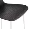 Tabouret de bar chaise de bar design ULYSSE pieds métal blanc (noir) - image 37948