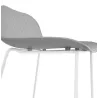 Tabouret de bar chaise de bar design ULYSSE pieds métal blanc (gris clair) - image 37962