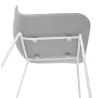 Tabouret de bar chaise de bar design ULYSSE pieds métal blanc (gris clair) - image 37964