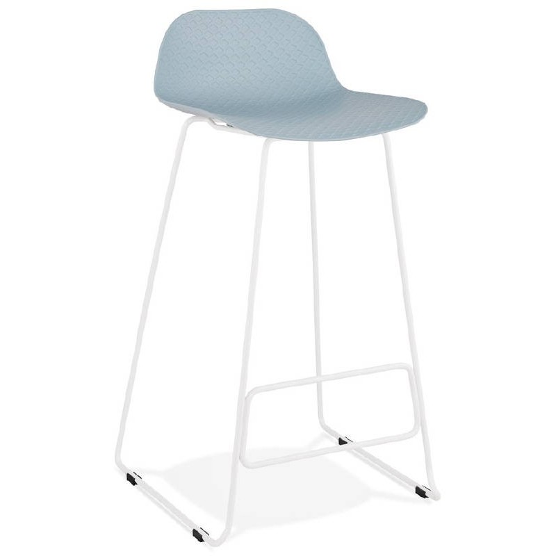 Bar stool barstool design Ulysses feet (blue) white metal - image 37968