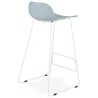 Tabouret de bar chaise de bar design ULYSSE pieds métal blanc (bleu ciel) - image 37971