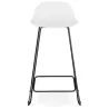 Tabouret de bar chaise de bar design ULYSSE pieds métal noir (blanc) - image 38057