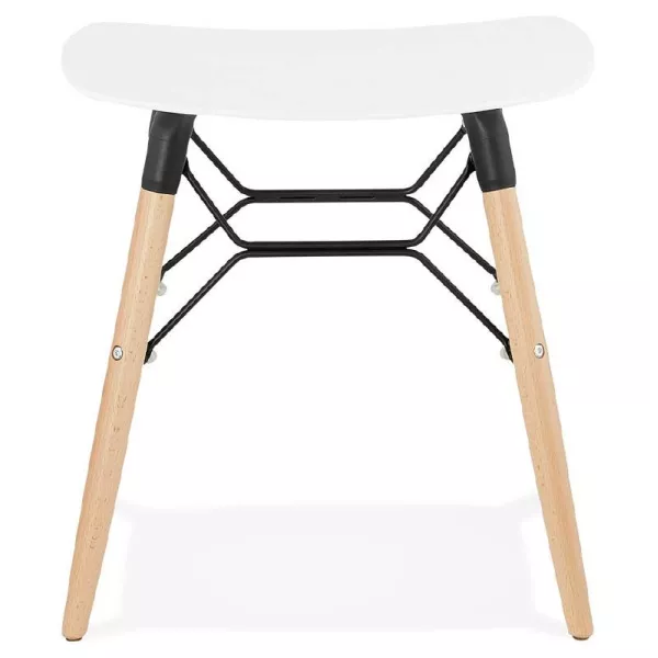 Tabouret bas design scandinave GASPARD (blanc) à associer à Tabourets De Jardin Résistantes Aux Intempéries