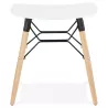 Tabouret bas design scandinave GASPARD (blanc) à associer à Tabourets De Jardin Résistantes Aux Intempéries