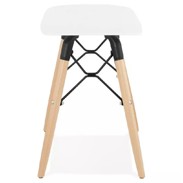 Tabouret bas design scandinave GASPARD (blanc) à associer à Tabourets Contemporaines En Cuir