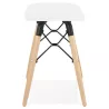 Tabouret bas design scandinave GASPARD (blanc) à associer à Tabourets Contemporaines En Cuir